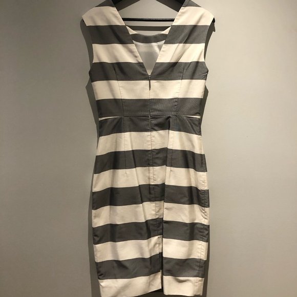 'Eloise' Stripe Mulberry Silk & Cotton Dress NWT - Picture 8 of 8
